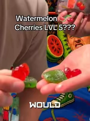 Watermelon Cherries LVL 5??? #sourcandy #finalbosssour #sourcherry #watermelonkiwi 