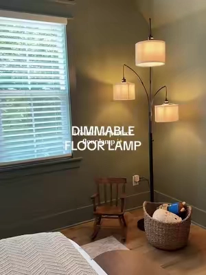 Such an easy way to make a room feel warmer and more finished ✨ This floor lamp adds the prettiest cozy lighting without taking up much space. #floorlamp #bedroomdecor #cozyhomedecor #homedecor #tiktokshopfind   