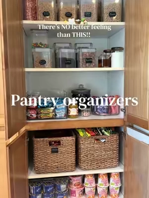 The kind of organization that makes you open the pantry just to admire it 😍🫙✨ Everything finally has a place and my brain can breathe 🤍 #organizedhome #organization #momhack #kitchenmakeover #easylifehack 