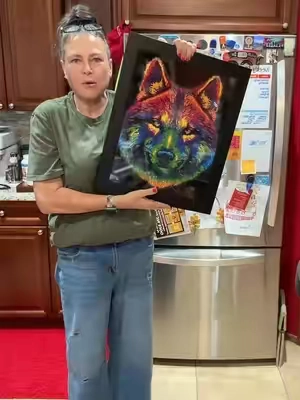 Replying to @🙏🏻🎀It's me, Melissa P🎀🙏🏻  absolutely you can see the framed one. I have the frame ready for the dragon eye one so this weekend I will get the newest completed diamond painting ready for hanging in the grandkids room. These diamond art kits come with everything you need to complete a frame worthy art piece for yourself. 