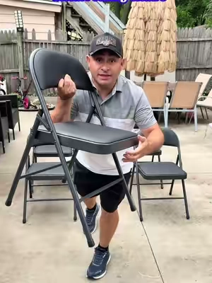 Folding Chair, PU Leather Padded Folding Chairs for Outside and Indoor, Comfy Heavy Duty Portable Chair #FoldingChair #PaddedFoldingChairs #MetalFoldingChairs #tiktokshopcreatorpicks  #TikTokshopbacktoschool   