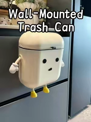 It saves floor space and makes cleaning easier.#tiktokshop #trashcan #kitchen #Home #bathroom 