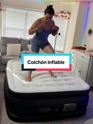 Colchón de aire inflable con Bomba de alta capacidad incorporada, doble altura, fondo antideslizante, capacidad de peso de 660 libras, comodidad portatil para el hogar, camping #tiktokshopsummersale #summerwins #colchoninflable #airmattress #parati