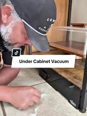 No more bending over with a dust pan. #broomanddustpanset #sweeping #vacuum #autovacuum 