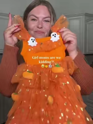 Girl moms know Halloween means we need outfits for the entire month 😂🎃  This toddler girl Halloween dress is perfect for pumpkin patch days, preschool parties, Halloween pictures, or just wearing throughout October. It’s an easy little outfit that makes spooky season even more fun while they’re still this little. 🧡 #toddlerhalloween #girlmom #halloweendress #toddlerfashion #falloutfits