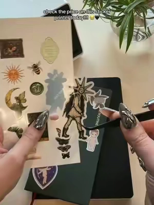 if you see me surrounded by stickers just mind your business i love my pixie cut so much! #lienestickermachine #liene #stickerprinter ##crafttok
