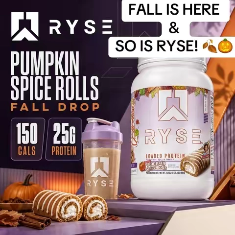Ryse just released this new pumpkin spice protein powder for fall‼️🎃🍂 #falldealsforyou #tiktokshopbacktoschoolsale #TikTokshopbacktoschool  #rysesupps #proteinpowder @RYSE 