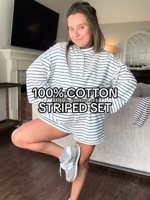 The quality 👏🏻👏🏻👏🏻 #cottonset #matchingset #stripedset #lookforless #outfitinspo 