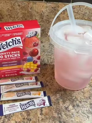 Welch’s Cranberry Variety Pack makes it easy to flavor your water with Cherry Cranberry, Grape Cranberry, Mango Cranberry and Strawberry Cranberry! These Singles To Go drink mix sticks are sugar free, low calorie, gluten free and a good source of Vitamin C, with 30 convenient packets for home, work, school or on the go. #TikTokShopCreatorPicks #TikTokshopbacktoschool #TikTokShopLaborDay #Welchs #singlestogo 