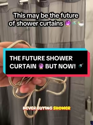No more hooks🪝 no more rings 🚫 no more fighting with clips at 7am. It slides right onto the rod, and the liner literally snaps off so you can toss it in the wash instead of replacing it 🧺✨Easy install, mesh window for natural light ❤️🚿 #ShowerCurtain #futurehome #BathroomHacks #HomeUpgrade #bathroommakeover 