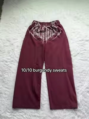 This burgundy color is lowkey fire #youngla #yla #gym #pants #darkwave 