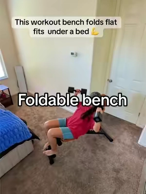 Replying to @PJSD2828 I really like how versatile this bench is for home workouts. It has 9 adjustable positions, so I can easily switch between flat, incline, and decline exercises for different movements and muscle groups. The heavy-duty frame supports up to 800 lbs, giving me a solid and stable setup for strength training. The padded seat and backrest add comfort, and the adjustments make it easy to change positions between exercises. Best of all, it folds completely flat, so I can slide it under my bed or store it in my closet when I’m finished. It gives me a lot of workout options without taking over my space. @Bearbro Fitness Studio  #homegym #foldablebench #adjustablebench #strengthtraining #homeworkout 