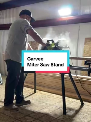 Universal miter saw stand that is rated for up to 440lbs. Completely adjustable on the slides and roller height. As well as mounting for your miter saw. Quick attachment of the saw and a folding stand make this portable and stows away easy. #construction #saw #tools #tooltok 