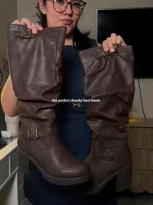 #kneehighboots #dreampairs #falloutfits #fallootd #chunkyheelboots 