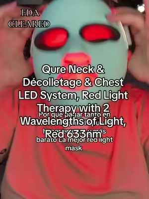 Qure LED Light Therapy Mask for Face - FDA Cleared for Wrinkles & Acne Treatment with 3 Modes, 5 Facial Areas &  5 Lights: Red, Deep-Red, Blue, Amber & Infrared, 3-Min Daily, Eye-Protection, Smart App… Qure Neck & Décolletage & Chest LED System, Red Light Therapy with 2 Wavelengths of Light, Red 633nm and Near-Infrared 830nmQure Neck & Décolletage & Chest LED System, Red Light Therapy with 2 Wavelengths of Light, Red 633nm and Near-Infrared 830nm#qureredlightmask #qureledmask #qureredlighttherapy #redlighttherapy #bestgiftever @Qure Skincare 
