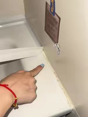 I Used This Around My Sink and Toilet🚽🛀🧼#LifeHack #caulktape #CleanTok #bathroom #homeessentials 