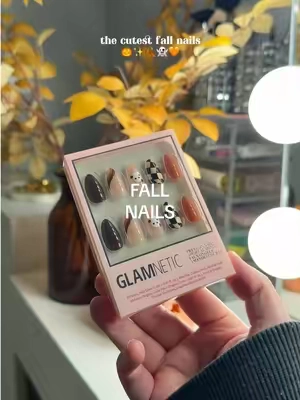 fall boo is finally back in stock 🙌🏻🎃🍂 grab yours before they’re gone again #fallnails #glamnetic #halloweennails #pressonnails #spookynails 