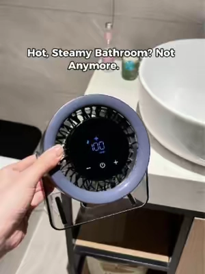 POV: You just got out of the shower and you're already sweating before your hair is dry. 🚿🥵 Good thing I have this fan. ❄️💨#coolhill #deskfan #handheldfan #SummerFinds #TikTokshopbacktoschool 
