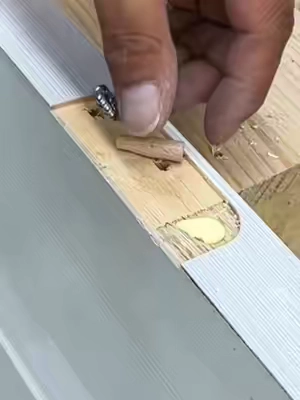 A method for repairing stripped hinge screw holes that requires fewer steps than using a wooden plug.#tiktokshop #woodworking #homerepair#diytools#repair