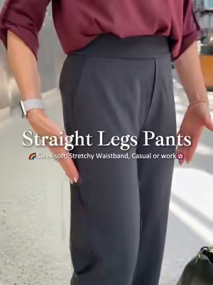Wide leg pants that feel light, stretchy, and polished? These are perfect for travel days, casual offices, coffee runs, and everything in between#g4freespotlight #sohochic #TikTokshopbacktoschool #straightlegpants #comfypants 