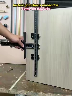 Aluminum Cabinet Hardware Jig, Cabinet Handle Jig with Center Punch, Avoid Jitter Caused by Direct Drilling, Cabinet Template Tool for Handles and Pulls,SnapFixMate#tiktok #tiktokshop #Summervibes 