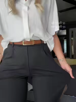 I’m 5’9 with heels and got the ultra tall but honestly think I would have been fine in the extra tall because these were a little long on me! #workpants #halara 
