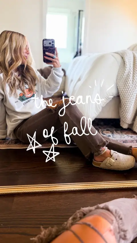 the jeans you’ll be pulling for all fall long🍂 they’re short girl friendly- I’m 5 ft even in my regular size 0🤎