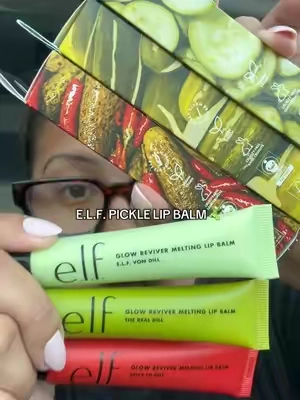 Three new melting lip balms!! Pickle flavor 🥒 @e.l.f. Cosmetics #elfcosmetics #elflipbalm #glowreviverlipbalm#elfglowreviverlipbalmcklelover