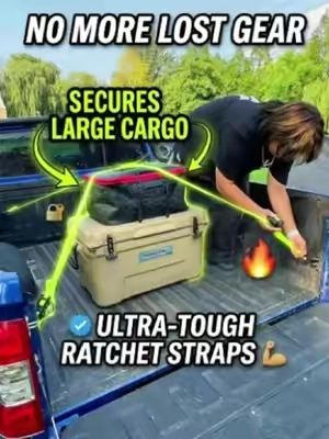 Doesn’t get any easier than a Retractable Ratchet Strap#ratchetstraps #retractableratchetstrap #truckbed #trucktok #fyp 