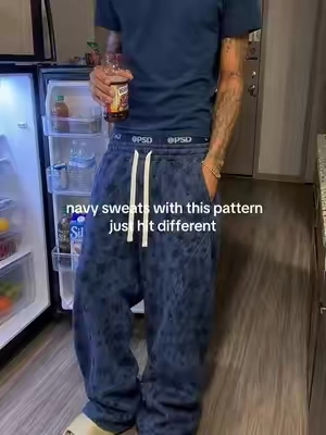 clean but not basic #sweatpants #widelegpants #navyoutfit #mensstyle #fitcheck 