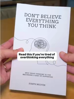 @itsjosephnguyen If you’re an overthinker, you need this book 📖🧠 Learn how to break negative thought loops, let go of self-doubt, and stop giving every thought so much power. A quick, eye-opening read! ✨ #DontBelieveEverythingYouThink #BookTok #SelfHelpBooks #Overthinking #MentalWellness  
