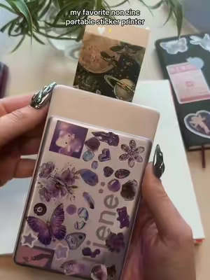 the images come out so clear and beautiful and it came with FIFTY sheets!! #liene #portablestickerprinter #photoprinter #crafttok #CapCut 