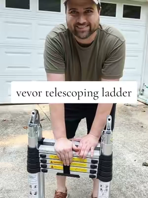 A lightweight and easy to store telescoping ladder #ladder #telescopingladder #homeimprovement #homeprojects #ladders 
