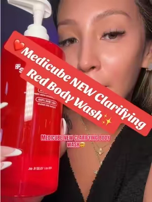 ❤️🫧New Medicube Red Clarifying Body Wash✨#medicube #medicubebodycare #clarifyingbodywash #bodyacnewash #TikTokshopbacktoschool  Posted on 08/21/2026 | Prices & promos were accurate at time of posting but may change. This is my personal testimony. Results may vary. @medicube US Store 