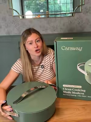 Hands down one of the most versatile pieces from Caraway #carawayhome #carawaycookware #nontoxiccooking #nontoxickitchen #carawaypans 