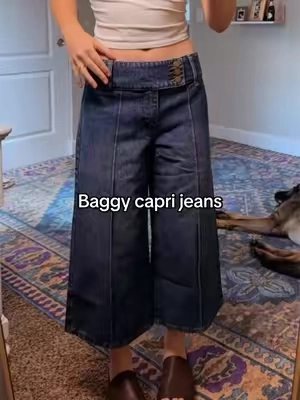 These bottoms + any tight top or baggy tee = iconic outfit 🙂‍↕️ #capripants #caprijeans #jeans #falloutfits #pants 
