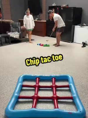 That’s three in a row! #chiptactoe #golfgame 