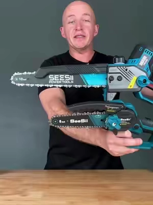 If you need a mini chainsaw for tree trimming… this is a great option #minichainsaw #chainsaw #treetrimmimg #treetrimmer #seesii 