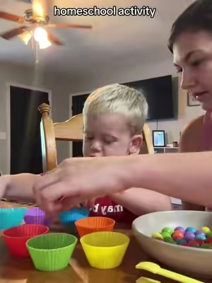 Learning colors and counting and numbers this morning 