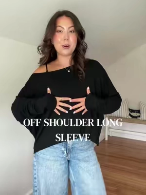favorite easy top to throw over any outfit 🤍 5’2 wearing a size medium 