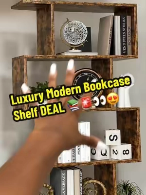 Luxury Modern Bookcase Shelf DEAL 📚🚨👀😍 #bookcase #shelf #books #deals #TikTokshopbacktoschool 