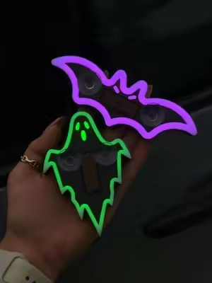color changing, solar powered and chargeable 👻✨ #caraccessories #spookyszn #halloweenlights #TikTokshopbacktoschool #halloweendecor @JOYTUTUS 