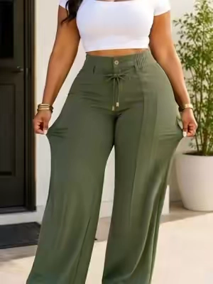 High-Waisted Wide-Leg #womensfashion #OOTD #plussize #2k 