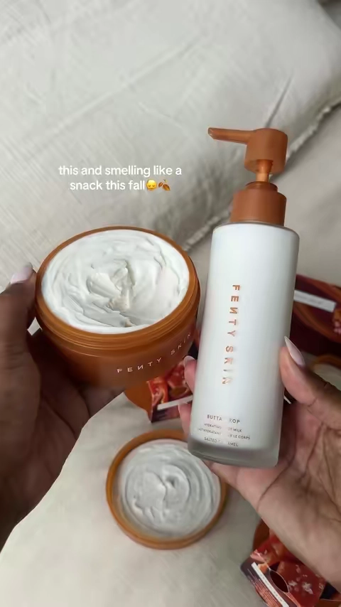 Fenty finally brought back salted caramel!!!😍🍂 #fentybeauty #fentyskin #fentysuperbrandday #buttadrop #fentysaltedcaramel @Fenty Beauty @Fenty Skin 