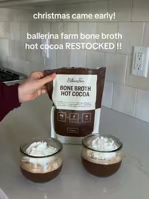 25g of protein PER SERVING!! #bonebrothhotchocolate #bonebrothhotcocoa #ballerinafarm #ballerinafarmbonebrothhotcocoa #ballerinafarmstore 
