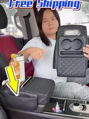 Trending 5-in-1 Car Armrest Box! All-in-one tissue holder, cup holders, 2 storage bin, and phone slot – keep your car neat and organized! 73Y #TikTokTrending #CarAccessories #smartdriving