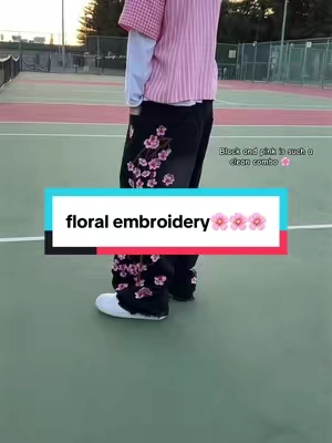The blossom embroidery goes crazy 🌸 y#EmbroideredJeans #UPTHE #Denim #Y2KStyle
