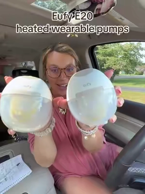 The heating feature is so nice 😭 these even have hospital grade suction and are so quiet!! They truly didn’t miss a thing when making these pumps.. & priced so well to have all the amazing features 🤌🏼✨🍼  **I got the E20 for reference!! @eufyOfficial @eufybaby #pumpingmom #wearablepumps #heatedpumps #eufywearablebreastpump #breastfeedingtok 