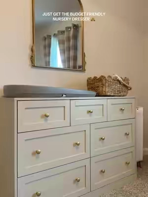 Usually dressers in this price range don’t even compare to the look & quality of this 🤎 #Home #HomeDecor #Dresser #Nursery #BedroomDecor 
