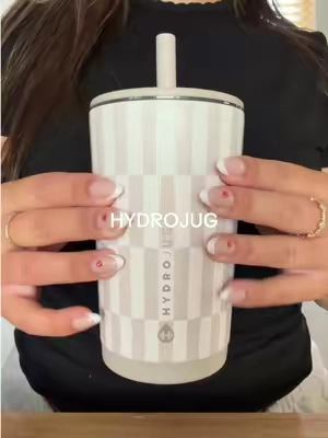 obsessed with this tumbler ☁️🧋✨ @HYDROJUG #hydrojug #tumbler #icedcoffee #coffee #TikTokshopbacktoschool 